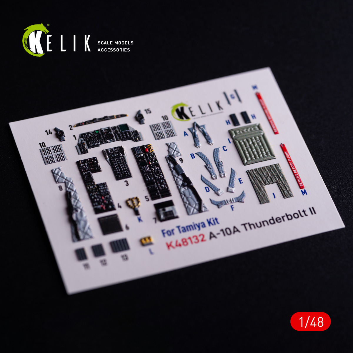 Kelik A-10A - interior 3D decals for Tamiya kit (1/48)