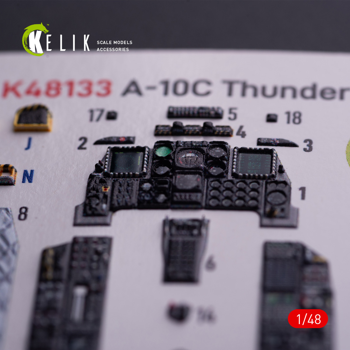 Kelik A-10C - interior 3D decals for GWH kit (1/48) - Image 2