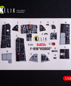 Alternative view of Kelik F-101B VooDoo - interior 3D decals for Zimi Model/KittyHawk kit (1/48)