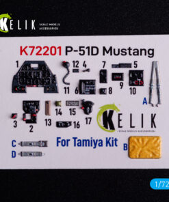 Kelik P-51D Mustang - interior 3D decals for Tamiya kit (1/72)