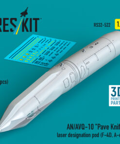Reskit AN/AVQ-10 "Pave Knife" laser designation pod (1 pcs) (F-4D, A-6A) (3D Printed) (1/32)