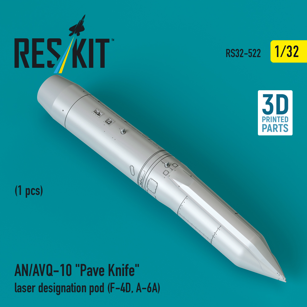 Reskit AN/AVQ-10 "Pave Knife" laser designation pod (1 pcs) (F-4D, A-6A) (3D Printed) (1/32) - Image 2