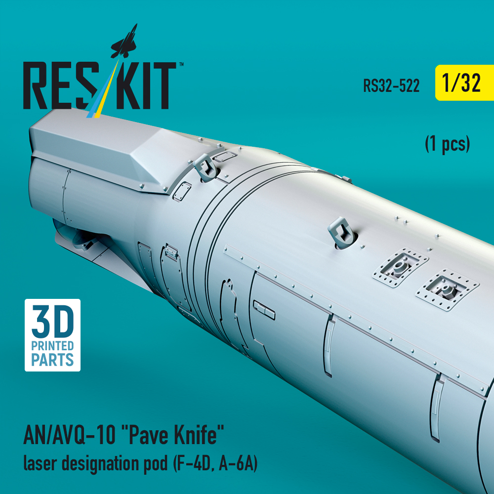 Reskit AN/AVQ-10 "Pave Knife" laser designation pod (1 pcs) (F-4D, A-6A) (3D Printed) (1/32) - Image 4
