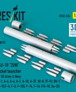 Alternative view of Reskit LAU-10 "ZUNI" rocket launcher for US Army & Navy (2 pcs) (A-1, A-4, A-6, A-7, A-10, A-37, AV-8, TF-9J, OV-1, OV-10, F-4, F-5, F-100, F-14, F-16, F/A-18, Su-25) (3D Printed) (1/32)