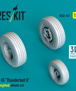 Alternative view of Reskit A-10 "Thunderbolt II" (weighted) wheels set (3D Printed) (1/32)