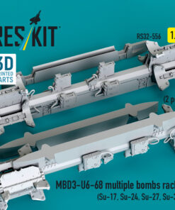 Alternative view of Reskit MBD3-U6-68 multiple bombs racks (2 pcs) (Su-17, Su-24, Su-27, Su-30) (3D Printed) (1/32)