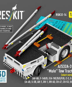 Alternative view of Reskit A/S32A-31A "Mule" Tow Tractor (short version) (AV-8B, F-14B/D, F/A-18C/D/E/F/G, C-2, E-2С, EA-6B, S-3B, AH-1, UH-1, UH-60, CH-47, CH-53, SH-3) (3D Printed model kit) (1/32)