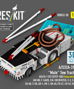 Reskit A/S32A-31A "Mule" Tow Tractor AS47A-1 GTE (GTCP-100) (long version) (AV-8B, F-14B/D, F/A-18C/D/E/F/G, C-2, E-2С, EA-6B, S-3B, AH-1, UH-1, UH-60, CH-47, CH-53, SH-3) (3D Printed model kit) (1/32)