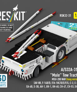 Reskit A/S32A-31A "Mule" Tow Tractor MSU-200 NAV (long version) (AV-8B, F-14B/D, F/A-18C/D/E/F/G, C-2, E-2С, EA-6B, S-3B, AH-1, UH-1, UH-60, CH-47, CH-53, SH-3) (3D Printed model kit) (1/32)