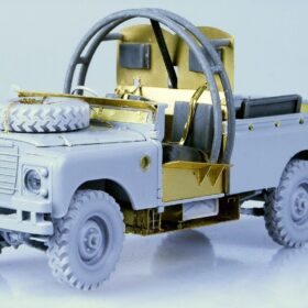 Minor 1/35 1980 Rodhesian mine protected Land Rover conversion. for Italeri kits. Agila operation decals.