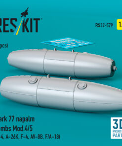 Alternative view of Reskit Mark 77 napalm bombs Mod.4/5 (2 pcs) (3D Printed) (1/32) RS32-0579