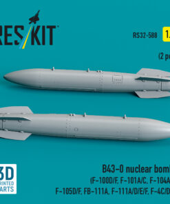 Alternative view of Reskit B43-0 nuclear bombs (2 pcs) (3D Printed) (1/32) RS32-0588