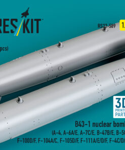 Alternative view of Reskit B43-1 nuclear bombs (2 pcs) (3D Printed) (1/32) RS32-0589