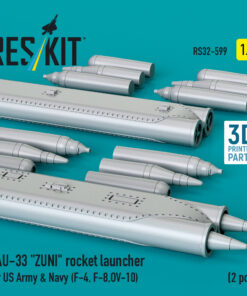 Alternative view of Reskit LAU-33 "ZUNI" rocket launcher for US Army & Navy (2 pcs) (F-4, F-8, OV-10) (3D Printed) (1/32)