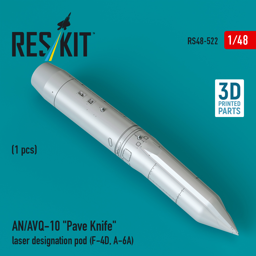 Reskit AN/AVQ-10 "Pave Knife" laser designation pod (1 pcs) (F-4D, A-6A) (3D Printed) (1/48) - Image 2