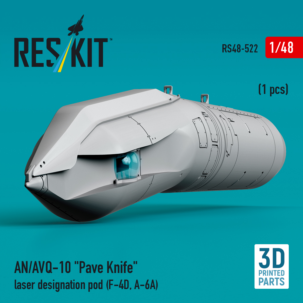 Reskit AN/AVQ-10 "Pave Knife" laser designation pod (1 pcs) (F-4D, A-6A) (3D Printed) (1/48) - Image 3