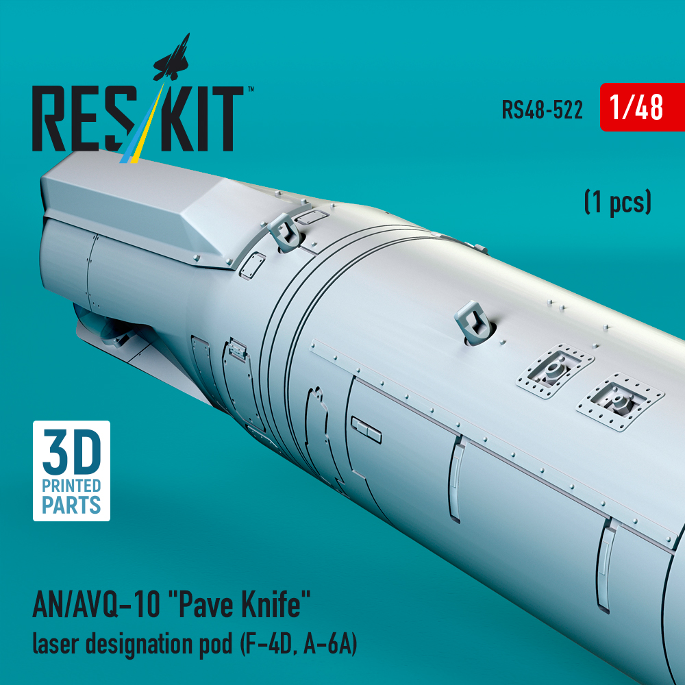 Reskit AN/AVQ-10 "Pave Knife" laser designation pod (1 pcs) (F-4D, A-6A) (3D Printed) (1/48) - Image 4