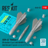 Reskit AGM-62 "Walleye I" ER missiles (2 pcs) with AN/AWG-16 data link pod (1 pcs) (A-4, A-6, A-7, F-4, F/A-18) (3D Printed) (1/48)