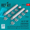 Reskit LAU-10 "ZUNI" rocket launcher for US Army & Navy (2 pcs) (A-1, A-4, A-6, A-7, A-10, A-37, AV-8, TF-9J, OV-1, OV-10, F-4, F-5, F-100, F-14, F-16, F/A-18, Su-25) (3D Printed) (1/48)
