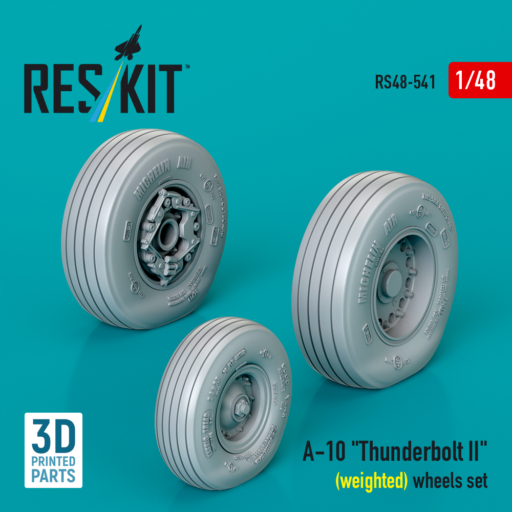 ReskitA-10 "Thunderbolt II" (weighted) wheels set (3D Printed) (1/48)