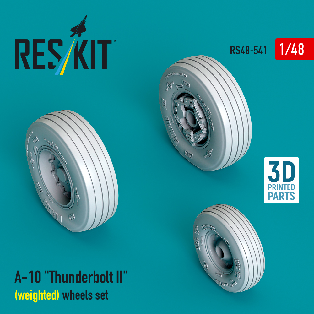 ReskitA-10 "Thunderbolt II" (weighted) wheels set (3D Printed) (1/48) - Image 2