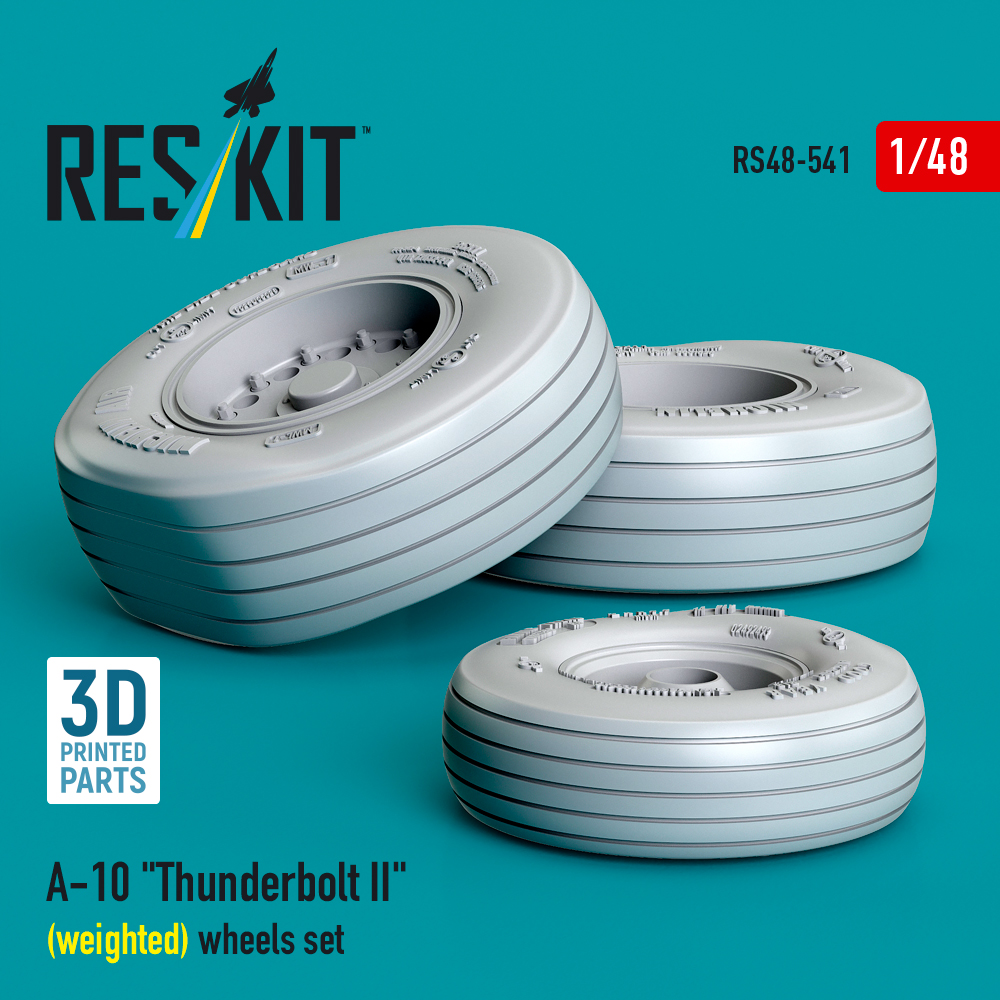 ReskitA-10 "Thunderbolt II" (weighted) wheels set (3D Printed) (1/48) - Image 3