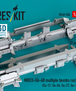 Alternative view of Reskit MBD3-U6-68 multiple bombs racks (2 pcs) (Su-17, Su-24, Su-27, Su-30) (3D Printed) (1/48)