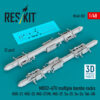 Reskit MBD2-67U multiple bombs racks (2 pcs) (MiG-21, MiG-23, MiG-27(М), MiG-29, Su-25, Su-24, Yak-38) (3D Printed) (1/48)