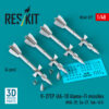 Reskit R-27EP (AA-10 Alamo-F) missiles (4 pcs) (MiG-29, Su-27, Yak-141) (3D Printed) (1/48)