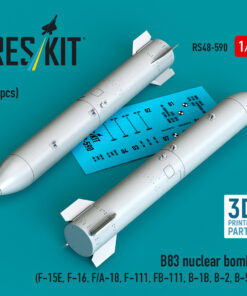 Reskit B83 nuclear bombs (2 pcs) (F-15E, F-16, F/A-18, F-111, FB-111, B-1B, B-2, B-52) (3D Printed) (1/48)