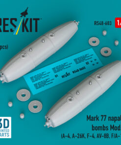Reskit Mark 77 napalm bombs Mod. 2 (2pcs) (A-4, A-26K, F-4, AV-8B, F/A-18) (3D Printed) (1/48)