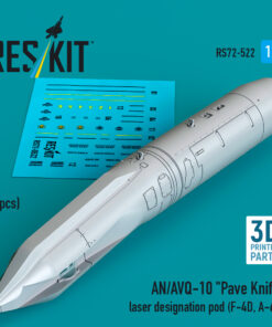 Reskit AN/AVQ-10 "Pave Knife" laser designation pod (1 pcs) (F-4D, A-6A) (3D Printed) (1/72)