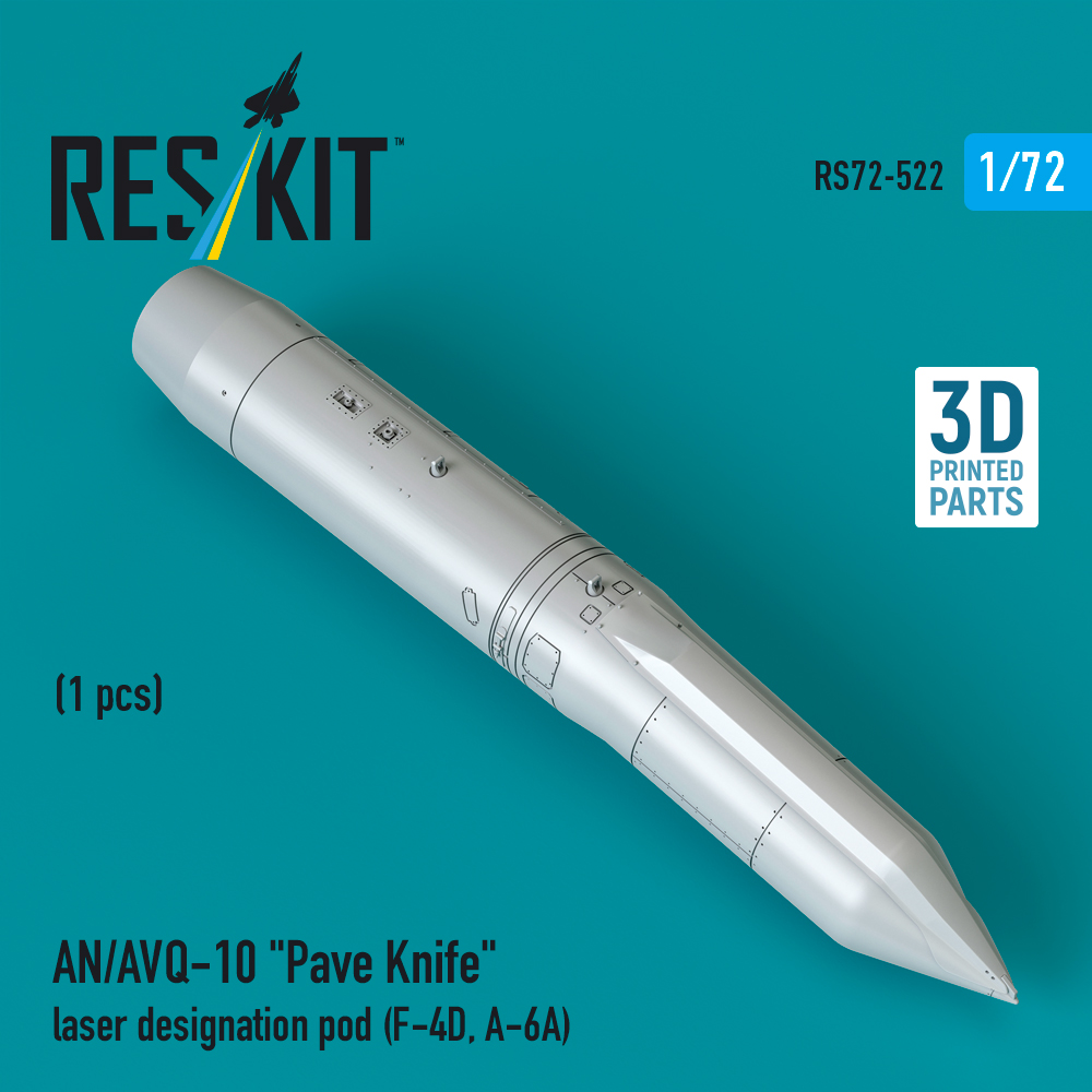 Reskit AN/AVQ-10 "Pave Knife" laser designation pod (1 pcs) (F-4D, A-6A) (3D Printed) (1/72) - Image 2