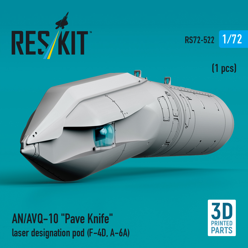 Reskit AN/AVQ-10 "Pave Knife" laser designation pod (1 pcs) (F-4D, A-6A) (3D Printed) (1/72) - Image 3