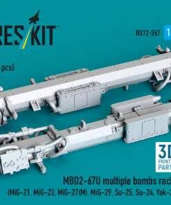 Alternative view of Reskit MBD2-67U multiple bombs racks (2 pcs) (MiG-21, MiG-23, MiG-27(М), MiG-29, Su-25, Su-24, Yak-38) (3D Printed) (1/72)