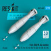 Reskit FAB-500 M-62 bombs (2 pcs) (Su-17, Su-22, Su-24, Su-25, Su-30, Su-34) (3D Printed) (1/72)