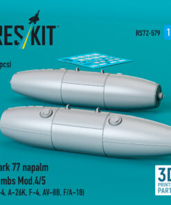 Alternative view of Reskit Mark 77 napalm bombs Mod.4/5 (2pcs) (A-4, A-26K, F-4, AV-8B, F/A-18) (3D Printed) (1/72)