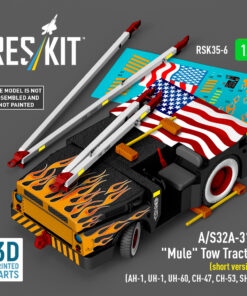 Reskit A/S32A-31A "Mule" Tow Tractor (short version) (AH-1, UH-1, UH-60, CH-47, CH-53, SH-3) (3D Printed model kit) (1/35)