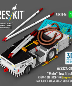 Reskit A/S32A-31A "Mule" Tow Tractor AS47A-1 GTE (GTCP-100) (long version) (AH-1, UH-1, UH-60, CH-47, CH-53, SH-3) (3D Printed model kit) (1/35)