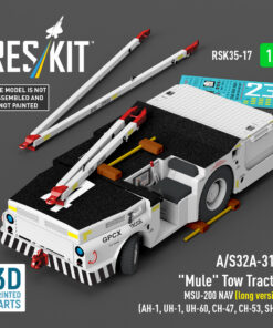 Reskit A/S32A-31A "Mule" Tow Tractor MSU-200 NAV (long version) (AH-1, UH-1, UH-60, CH-47, CH-53, SH-3) (3D Printed model kit) (1/35)