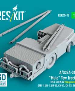Alternative view of Reskit A/S32A-31A "Mule" Tow Tractor MSU-200 NAV (long version) (AH-1, UH-1, UH-60, CH-47, CH-53, SH-3) (3D Printed model kit) (1/35)