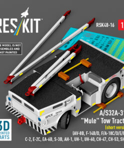 Alternative view of Reskit A/S32A-31A "Mule" Tow Tractor (short version) (AV-8B, F-14B/D, F/A-18C/D/E/F/G, C-2, E-2С, EA-6B, S-3B, AH-1, UH-1, UH-60, CH-47, CH-53, SH-3) (3D Printed model kit) (1/48)