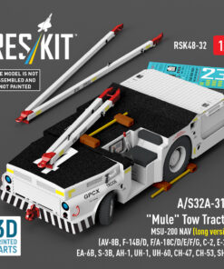 Reskit A/S32A-31A "Mule" Tow Tractor MSU-200 NAV (long version) (AV-8B, F-14B/D, F/A-18C/D/E/F/G, C-2, E-2С, EA-6B, S-3B, AH-1, UH-1, UH-60, CH-47, CH-53, SH-3) (3D Printed model kit) (1/48)