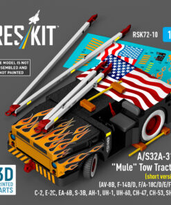 Reskit A/S32A-31A "Mule" Tow Tractor (short version) (AV-8B, F-14B/D, F/A-18C/D/E/F/G, C-2, E-2С, EA-6B, S-3B, AH-1, UH-1, UH-60, CH-47, CH-53, SH-3) (3D Printed model kit) (1/72)