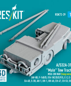 Alternative view of Reskit A/S32A-31A "Mule" Tow Tractor MSU-200 NAV (long version) (AV-8B, F-14B/D, F/A-18C/D/E/F/G, C-2, E-2С, EA-6B, S-3B, AH-1, UH-1, UH-60, CH-47, CH-53, SH-3) (3D Printed model kit) (1/72)