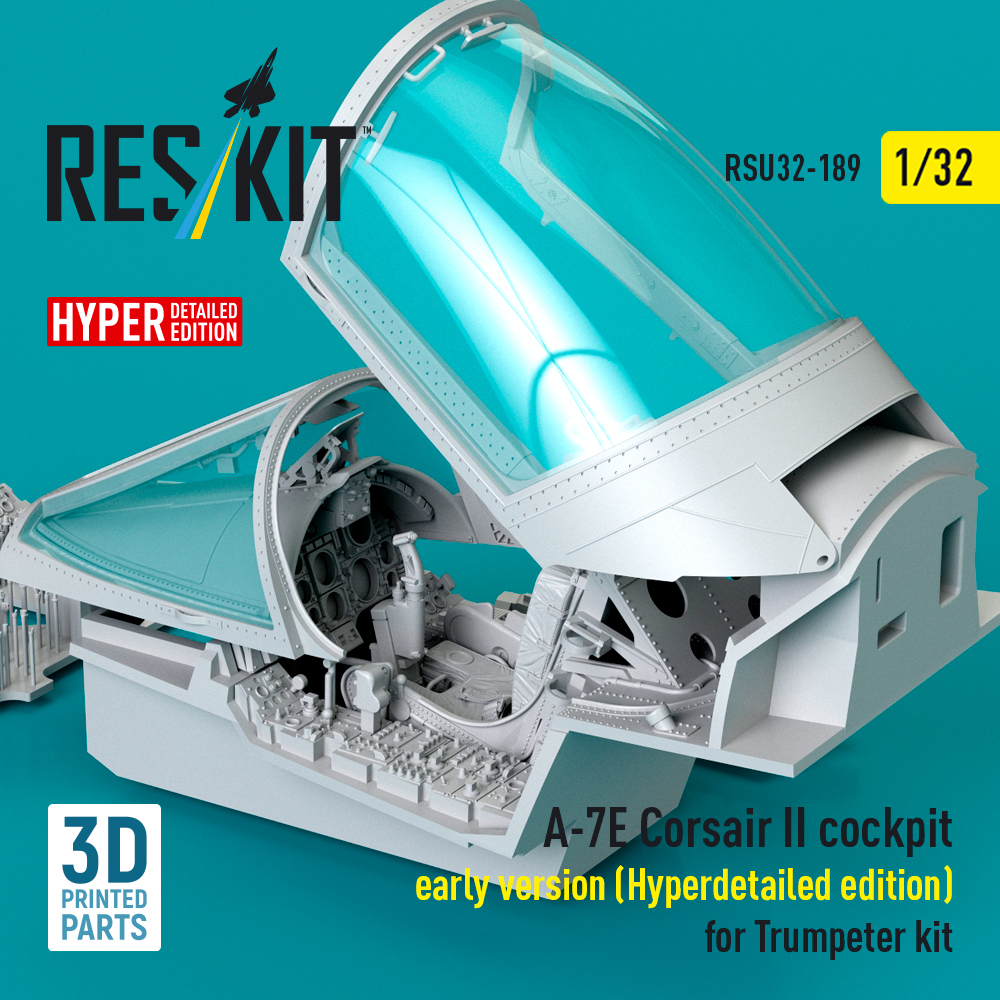 Reskit A-7E Corsair II early cockpit (Hyperdetailed edition) for Trumpeter kit (1/32) RSU32-0189 - Image 2