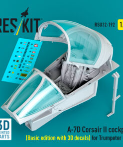 Reskit A-7D Corsair II cockpit (Basic edition with 3D decals) for Trumpeter kit (1/32) RSU32-0192