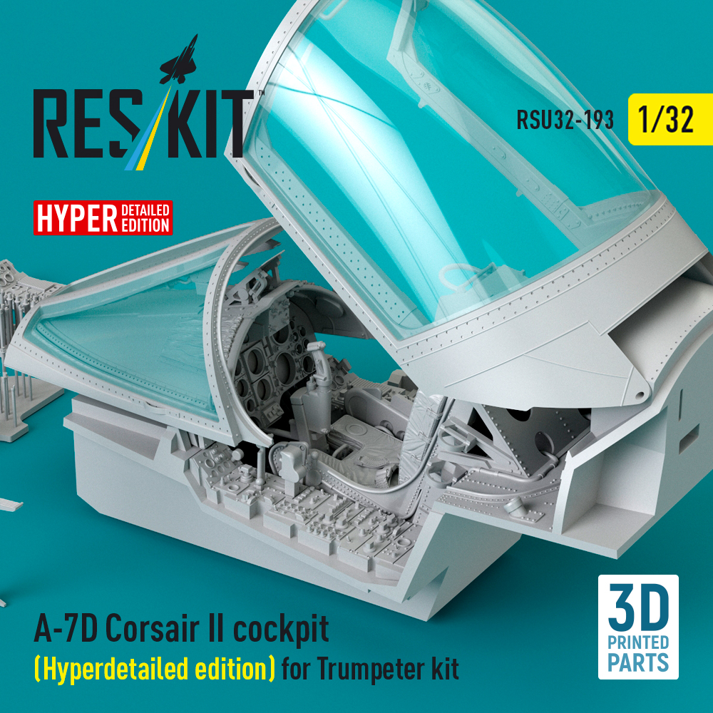 Reskit A-7D Corsair II cockpit (Hyperdetailed edition) for Trumpeter kit (1/32) RSU32-0193 - Image 3