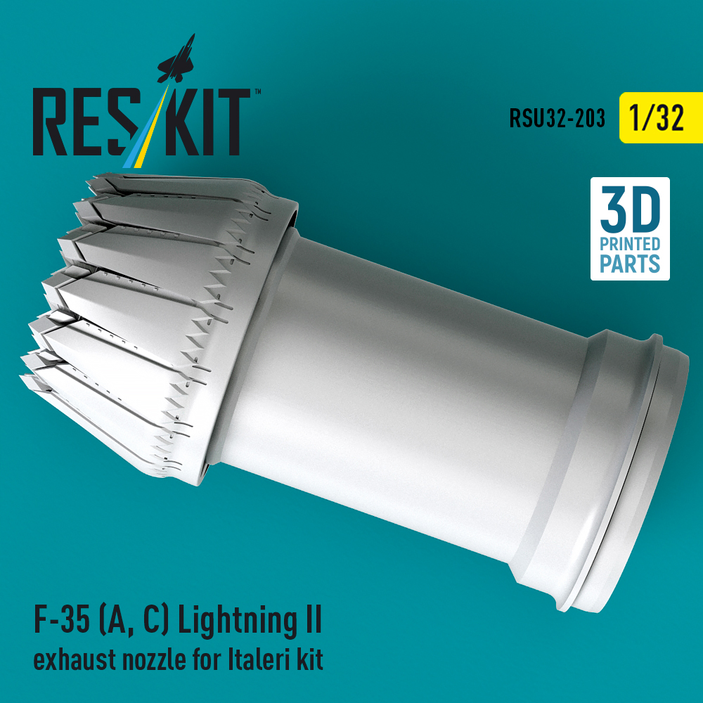 Reskit F-35 (A, С) Lightning II exhaust nozzle for Italeri kit (1/32) RSU32-0203 - Image 2