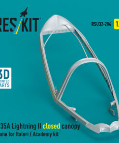 Alternative view of Reskit F-35A Lightning II closed canopy frame for Italeri / Academy kit (3D Printed) RSU32-0204